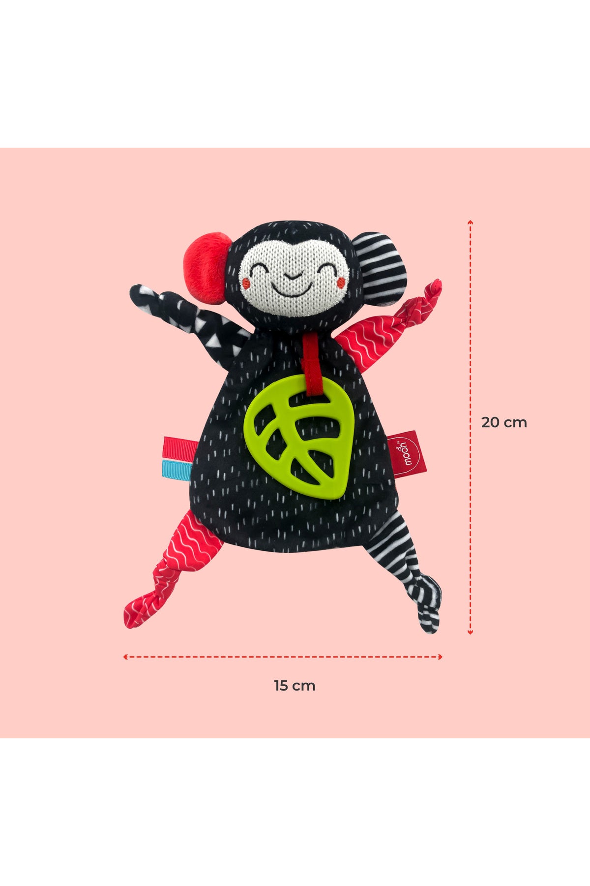 MOON Teething Towel for Baby - Safe, Stimulating toy– Black