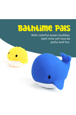 MOON Baby Aquatic Life characters Toys – 5-Pcs Bath Fish Toys for Toddlers