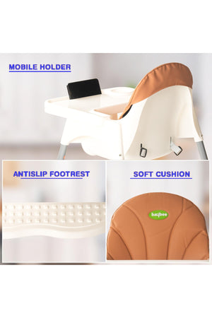 Star Babies - Baby High chair - White Brown