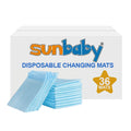 SunBaby Disposable Changing Mats, Pack of 36 - Blue