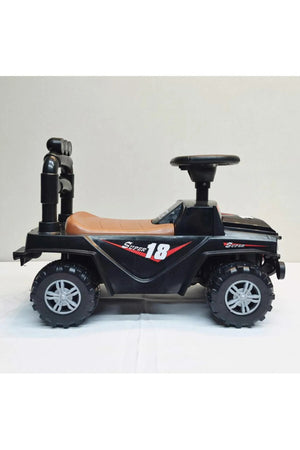 StarMarz SUPER 18 Off-Road Ride-On Jeep – Foot-to-Floor Baby Push Car with Safety Backrest, Storage Box, Steering Wheel & Big Tyres – Realistic Headlights – Indoor/Outdoor Ride-On Toy for Toddlers (1–4 Years)