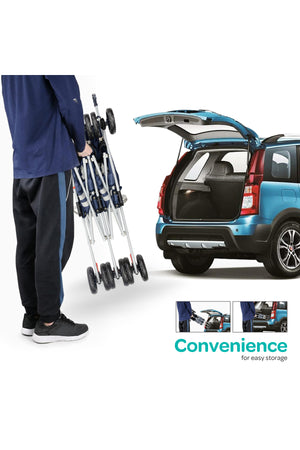 MOON  Jet Plus  Twin Buggy Lightweight Travel strollers - up to 30Kg,6m+ -Dark Blue