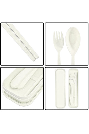 Star Babies - Fruit Picks 10 Pcs With Organic Cutlery Set - Cream