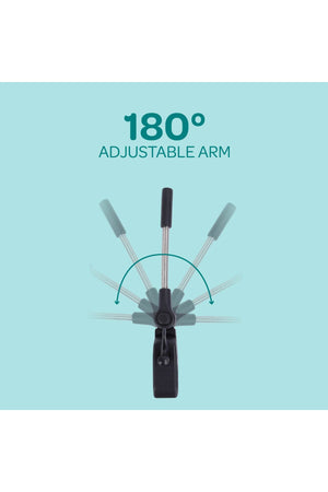MOON waterproof Baby Stroller Umbrella with 180 Degree adjustable arm- Universal Clip-Black