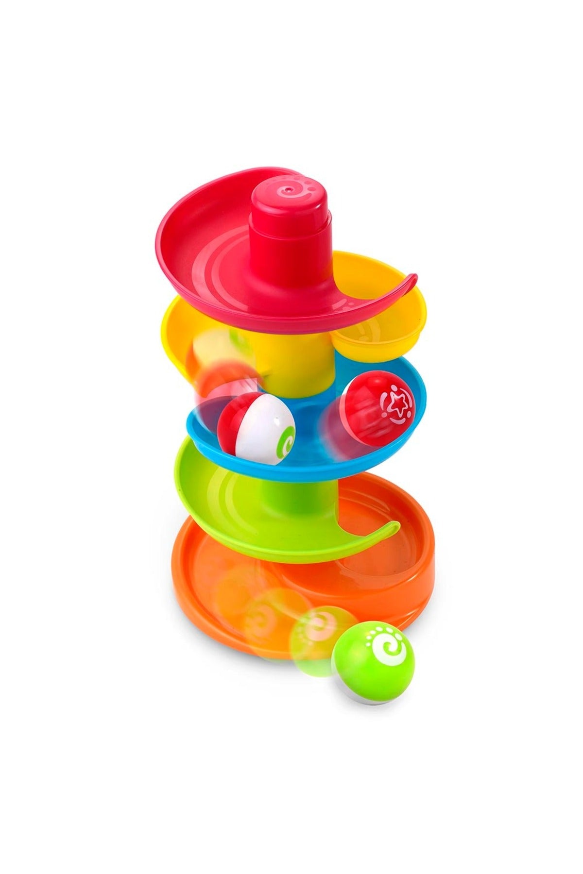 Little Learner Rolling Around Tower - Interactive Ball Rolling Toy for Toddlers | Encourages Eye-Hand Coordination - Includes 5 Tracks and 2 Balls