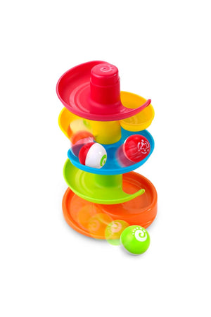 Little Learner Rolling Around Tower - Interactive Ball Rolling Toy for Toddlers | Encourages Eye-Hand Coordination - Includes 5 Tracks and 2 Balls