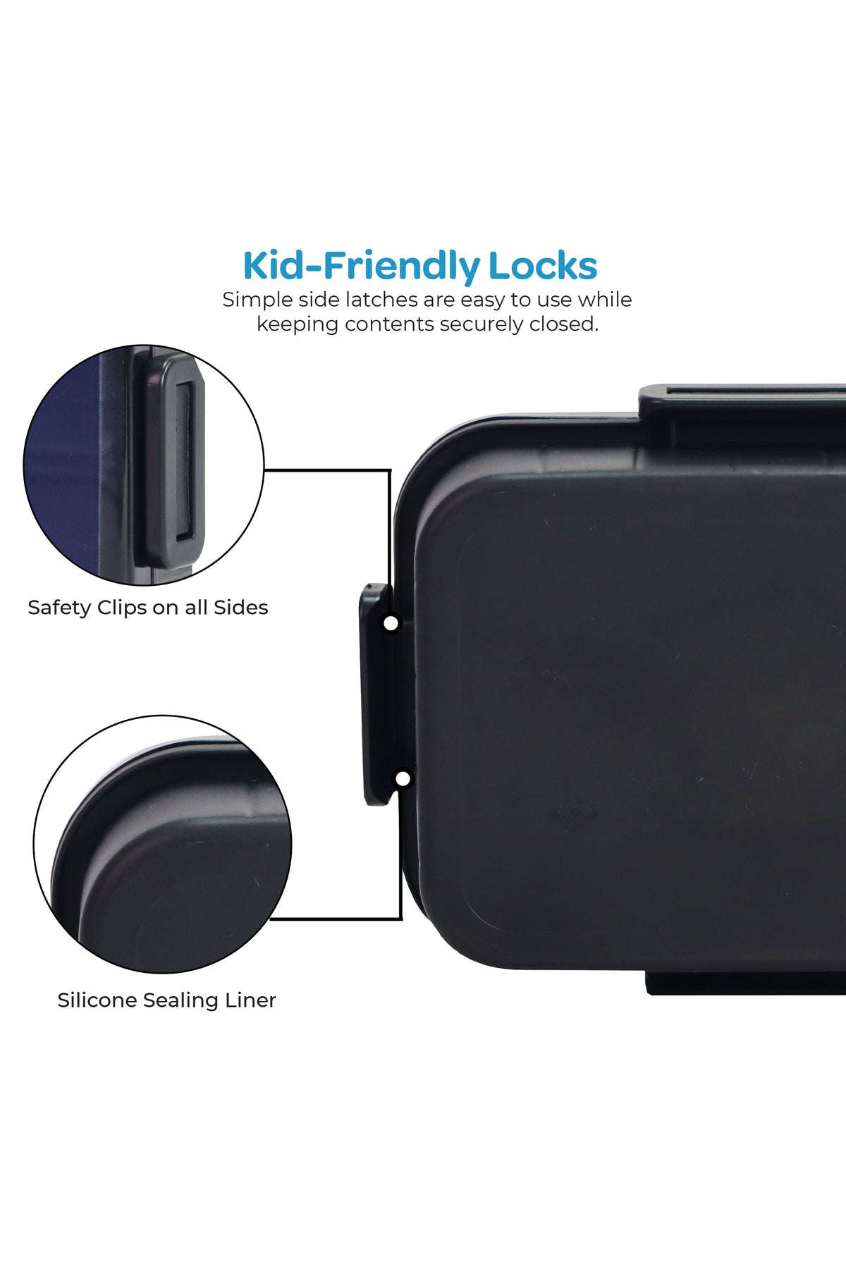 MOON Kids Lunch Box | PP + Stainless Steel Insulated Tiffin Box | Leak-Proof, BPA-Free, Durable School Lunch Box for Boys & Girls | Easy Open Clips | Food Safe Eco-Friendly Kids Meal Box