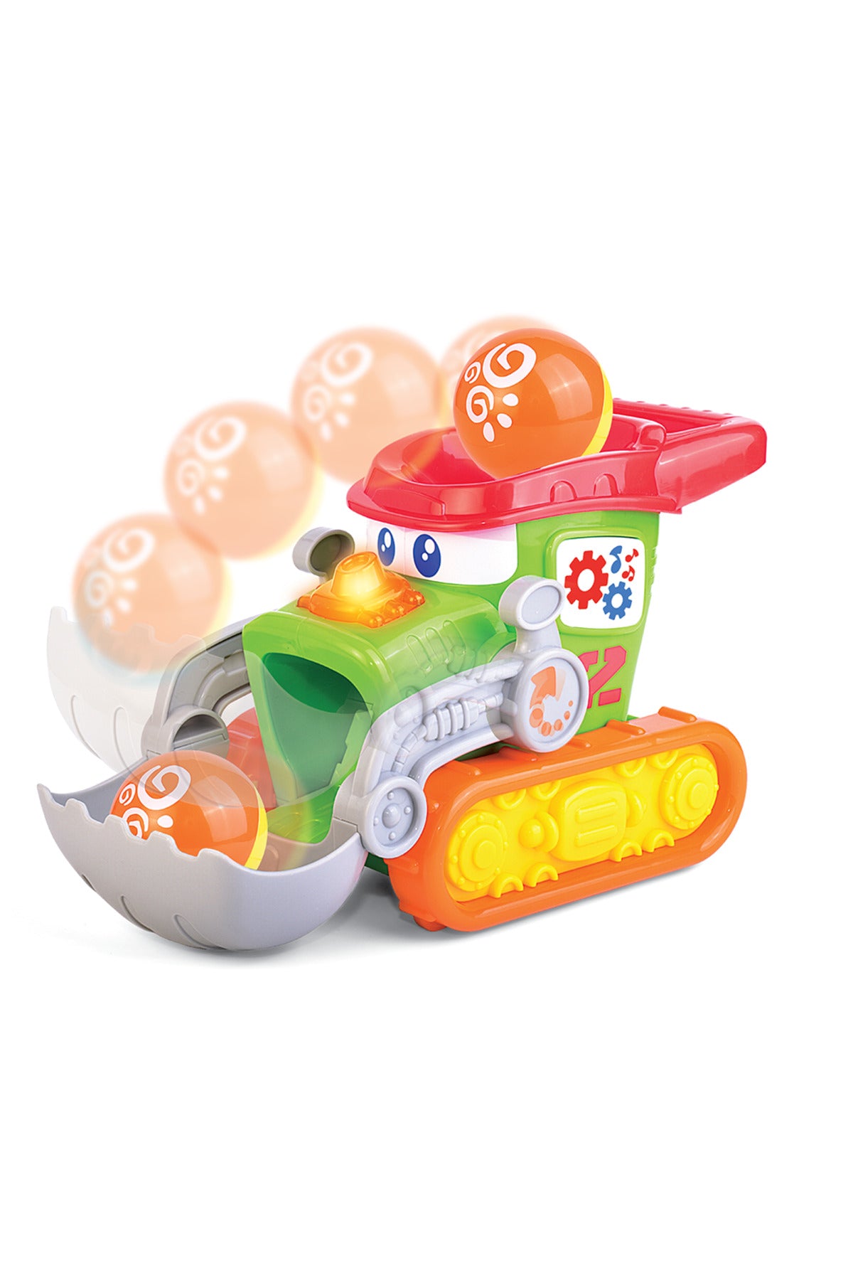 Little Learners Ball Tumblin' Shovel Truck - Electronic Lights & Sounds, Load & Scoop Action, 2 Balls Included, 12M+