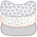 MOON Organic Burpy Cloth. (8 Layer)-Bear, Forest,& grey