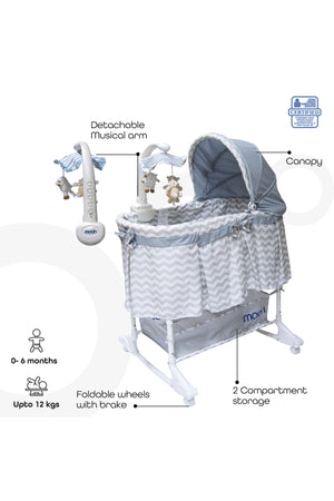 MOON Soffy - 4 in 1 convertible cradle - Grey