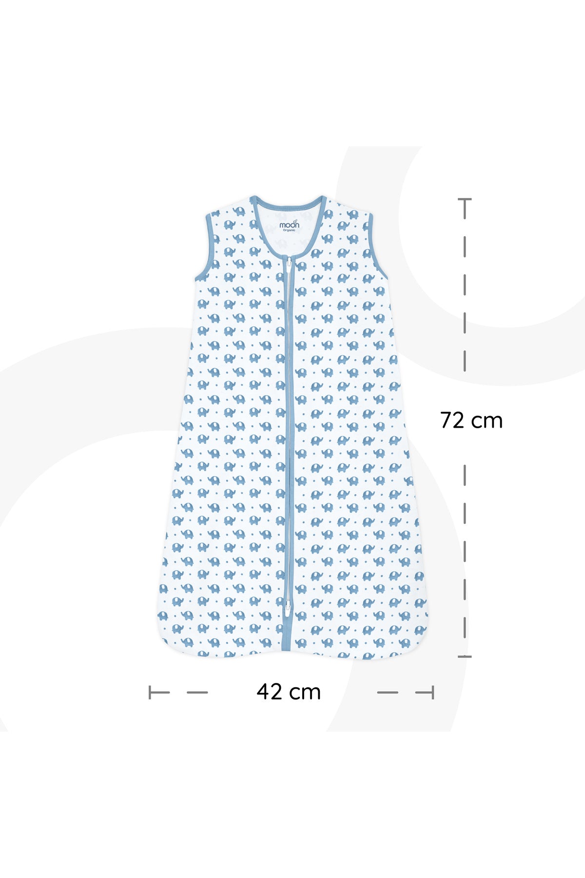 MOON Organic Sleepsack -Elephant and Blue L