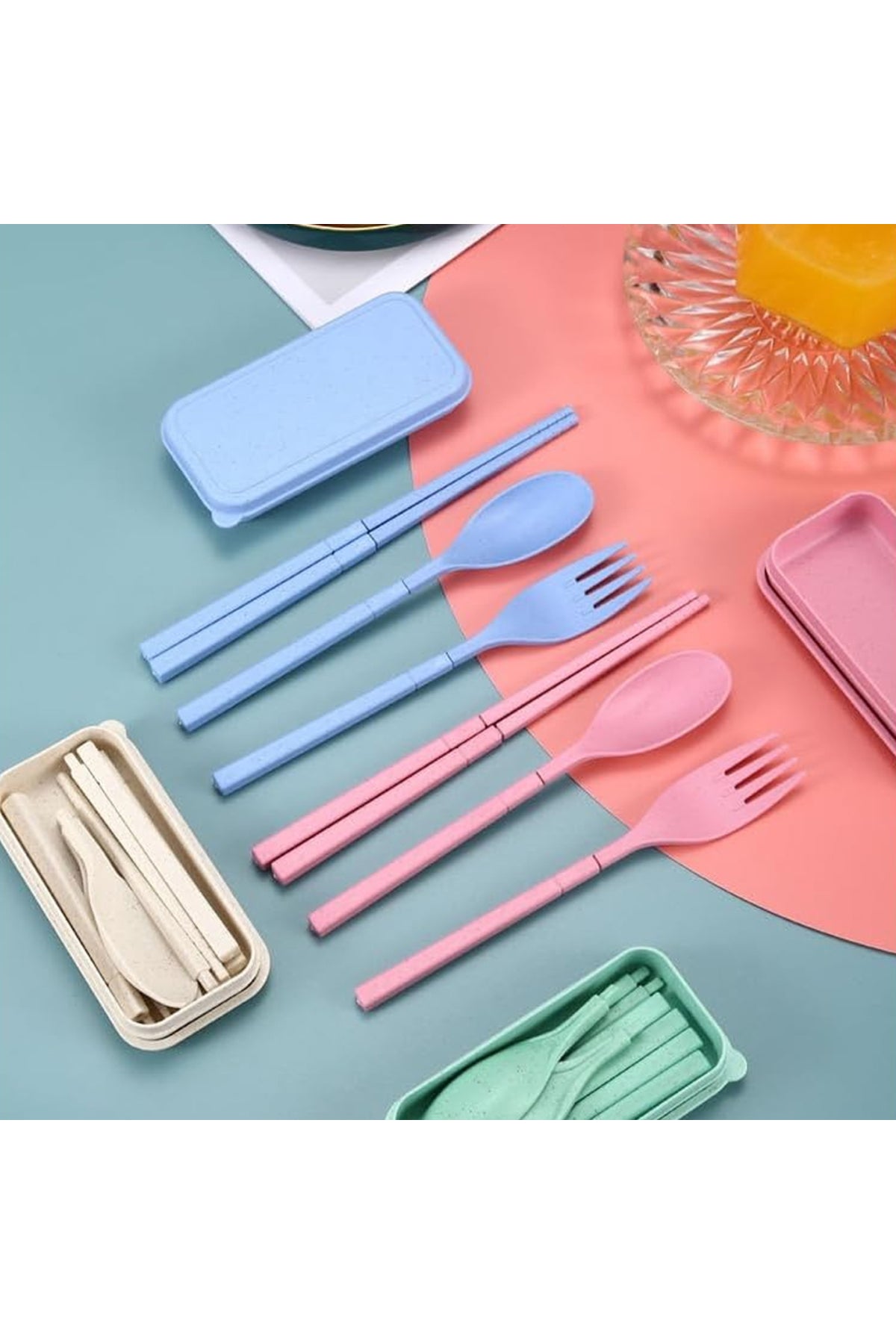 Star Babies Organic Mini Fork, Spoon & Chopstick Set - 3 Pcs