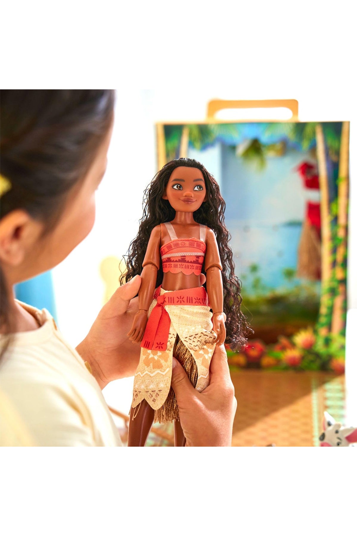 Multiprint Moana House – Creative Stamping & Coloring Set for Kids – Includes 7 Wooden Stamps, Washable Ink, 7 Markers, Drawing Book & More – Made in Italy