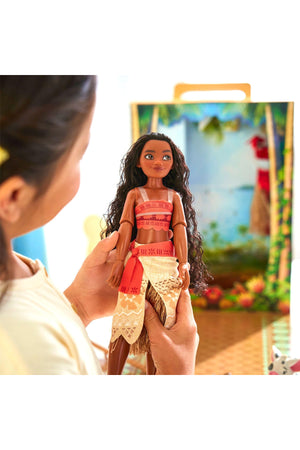 Multiprint Moana House – Creative Stamping & Coloring Set for Kids – Includes 7 Wooden Stamps, Washable Ink, 7 Markers, Drawing Book & More – Made in Italy