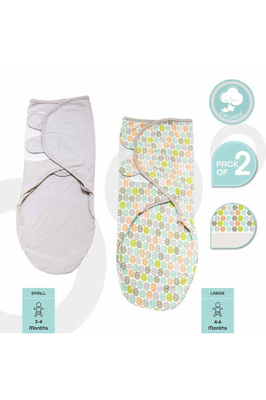 MOON Organic Swaddler pack of 2 - Grey