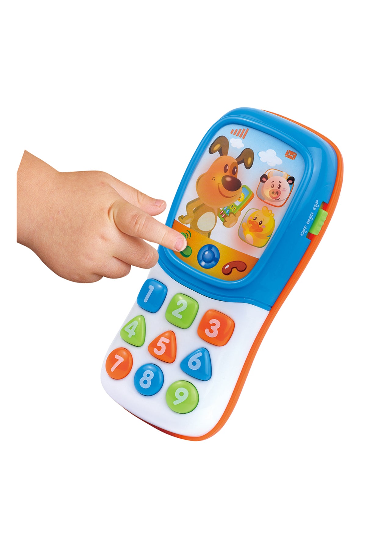 Little Learners My Fun Talking Phone - Interactive Touch Sensor, Pretend Play, Learn Numbers & Shapes, Bilingual, 12M+