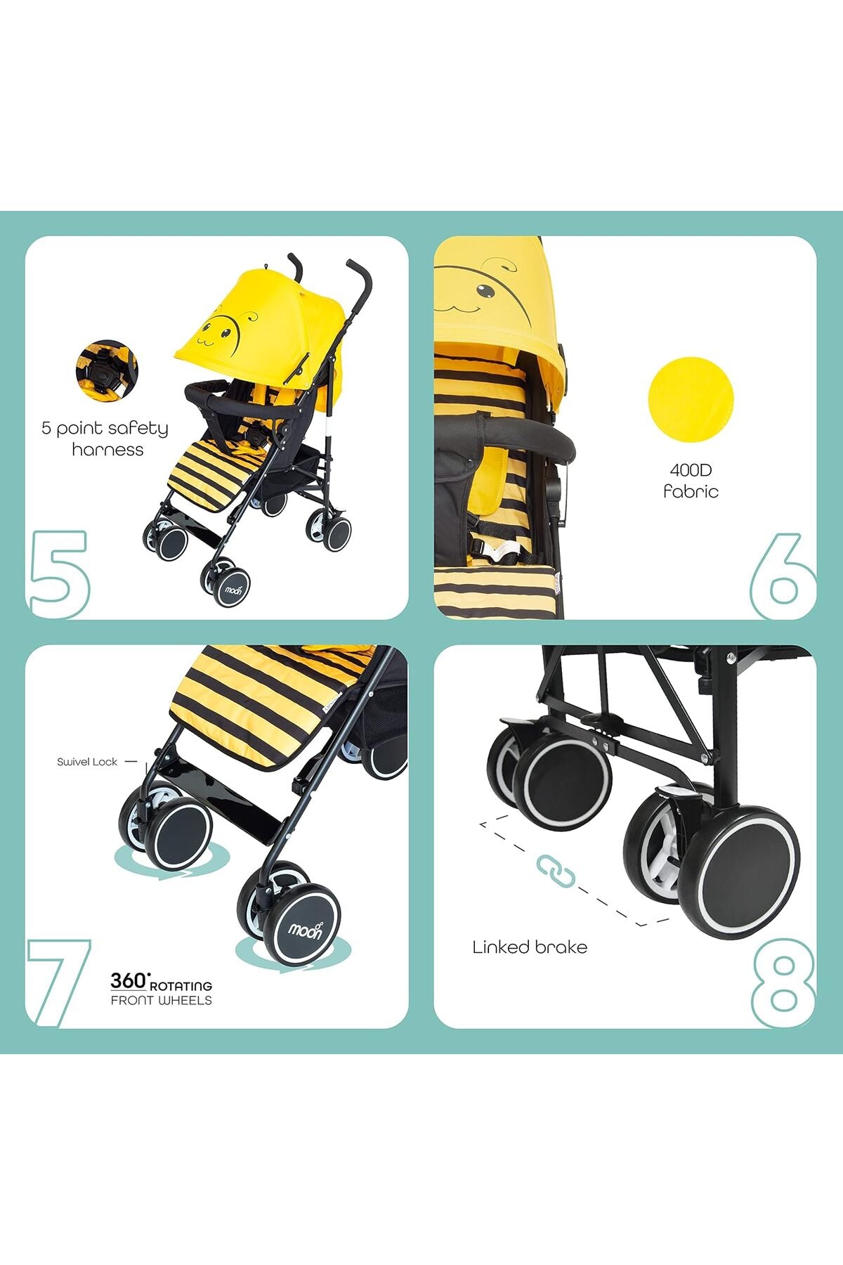 MOON Safari - Stroller Character - Bee