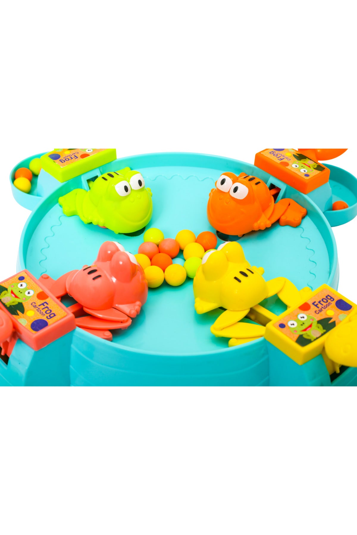 Urban Tots Hungry Frog Game - 4 Player Classic And Intelligent Puzzle Game-Blue