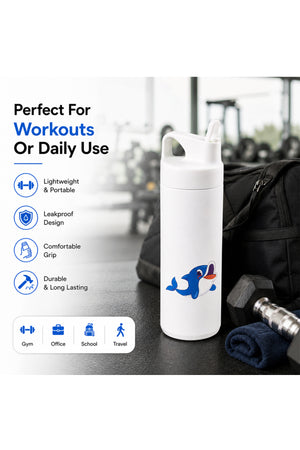 Cocobee Kids Stainless Steel Vacuum Flask – 550Ml, Leakproof, Odour-Free, Food Grade Material – Age 3+( White)
