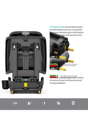 MOON Folda Go ECE R129 i-Size  Foldable Car Seat with ISOFIX-Black
