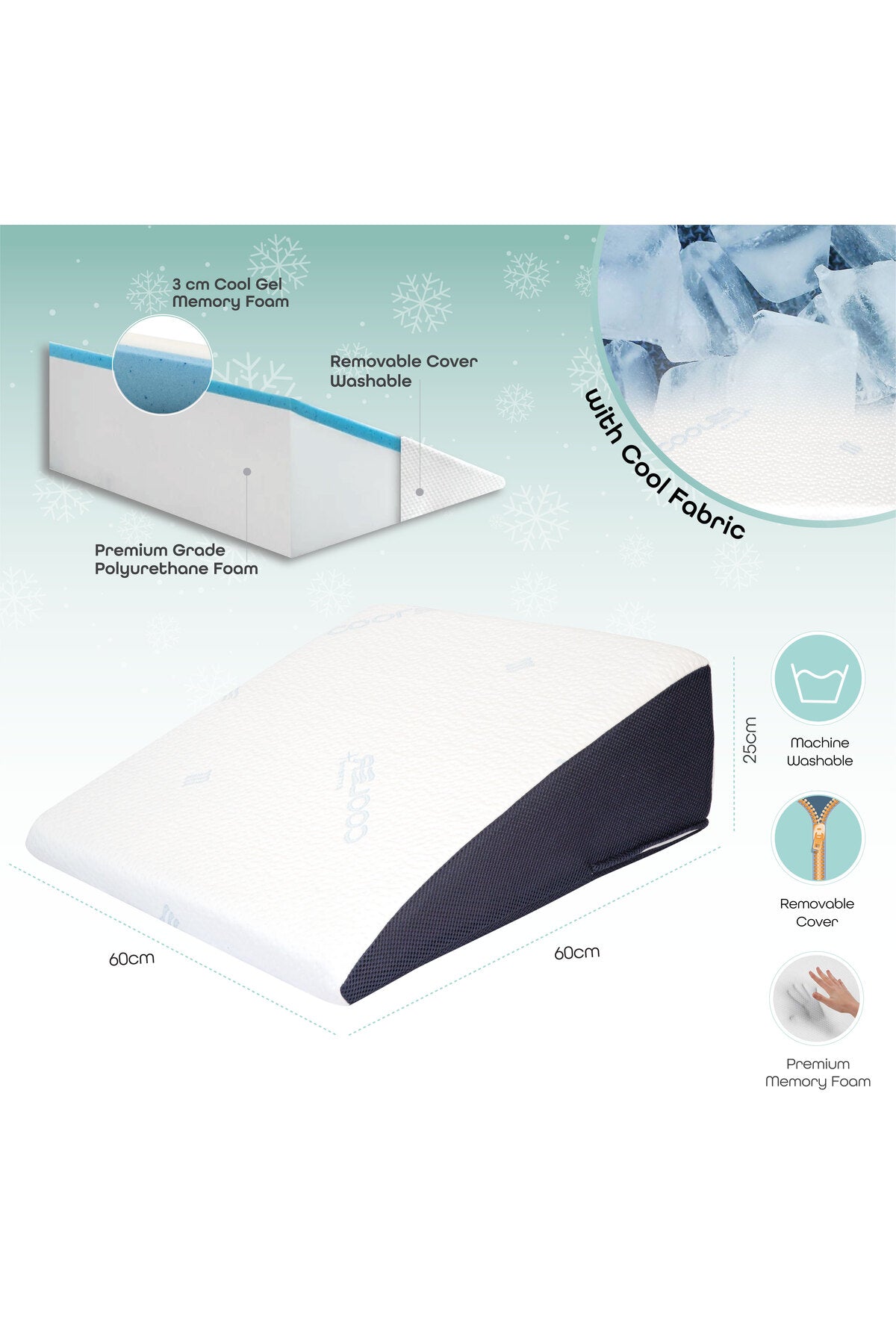 MOON Cool gel wedge Pillow