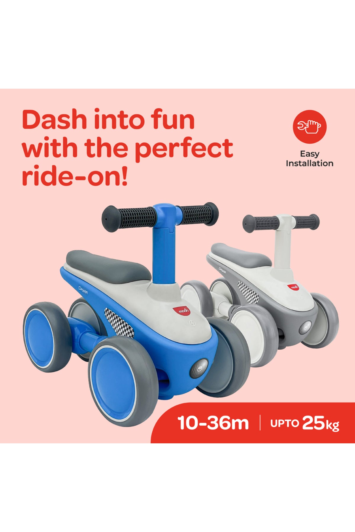 MOON Dasher Kids Balance Bike Kids cycles for 1-3 years - Blue