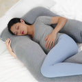 MOON Organic U Shaped Pregnancy Pillow -Light Grey