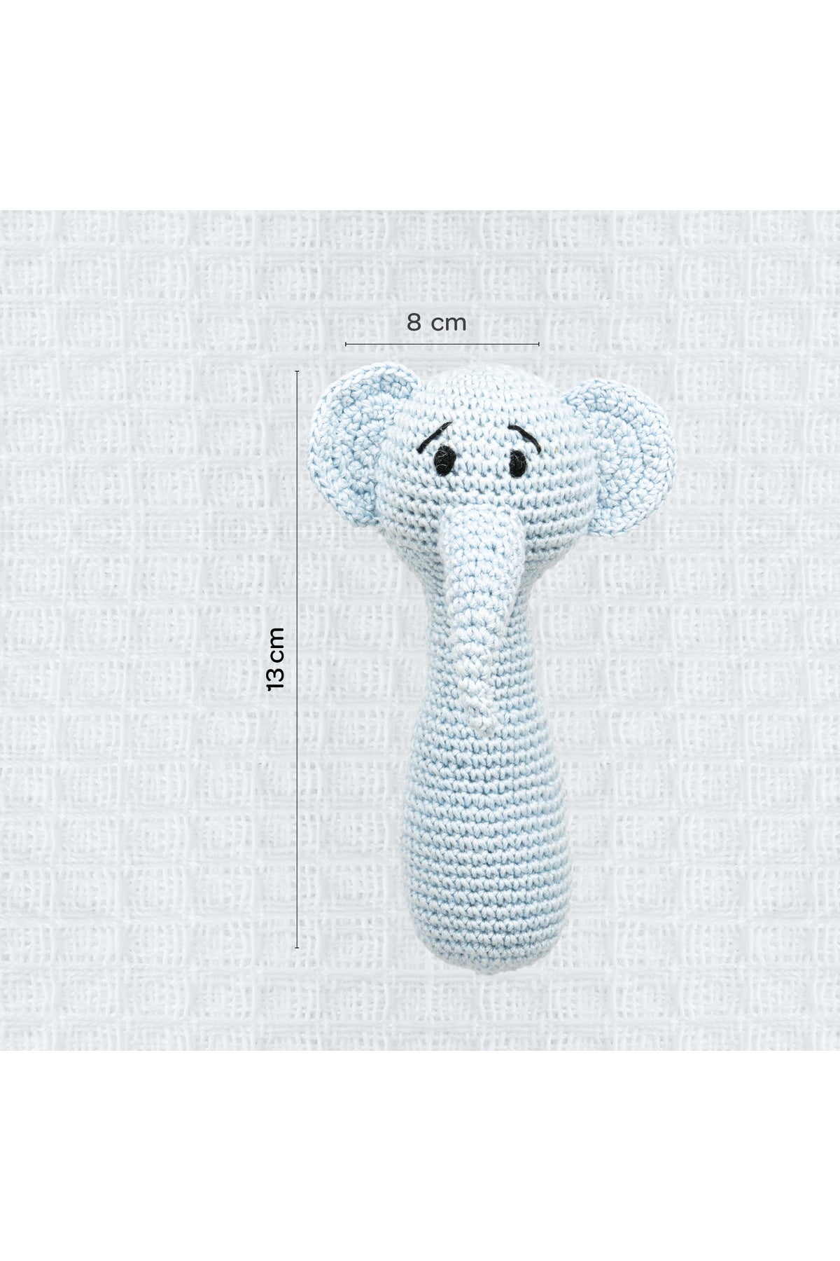 MOON Handcrafted Crochet Knitted Loop Rattle Toy-Elephant