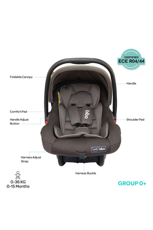 MOON Bibo Baby Carrier/Car Seat -  Brown