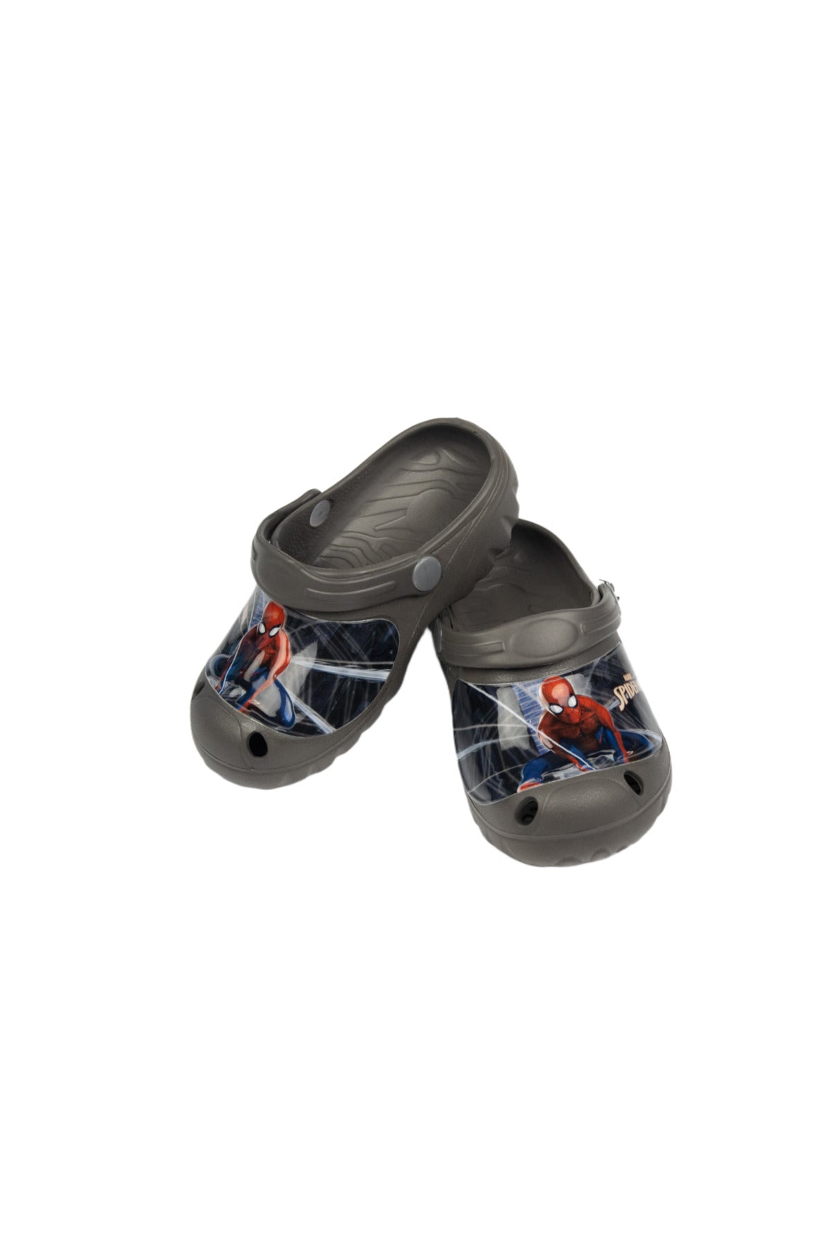 Spiderman Kids Clogs – Lightweight & Durable Slip-On Footwear For Boys – Dark Grey