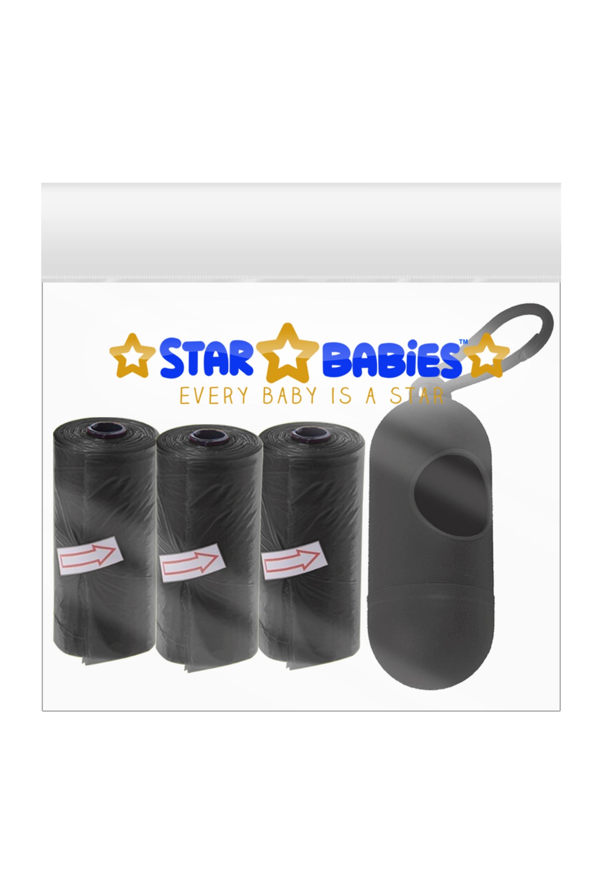 Star Babies - Scented Nappy Bag With Dispenser Pack of 3/45 Bags - Assorted