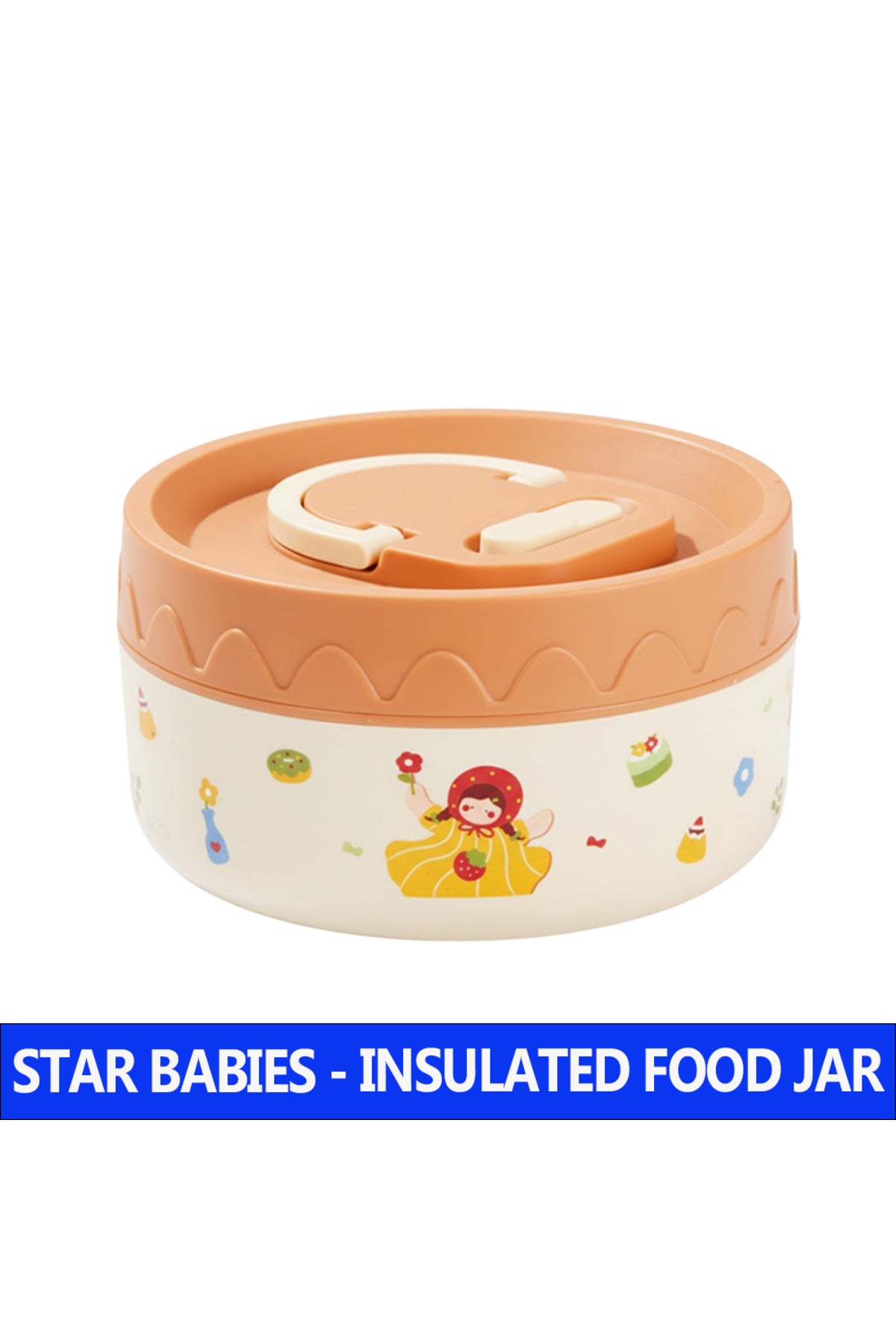 Star Babies Portable 304 Stainless Steel ,Microwave Safe Insulated Lunch Box /Food jar 400ml.