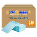 Star Babies Blue Disposable Changing Mats - Pack of 250