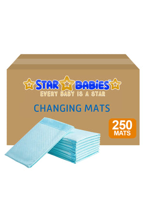 Star Babies Blue Disposable Changing Mats - Pack of 250