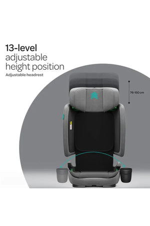 MOON Folda Go  ECE R129  i-Size Foldable Car Seat with ISOFIX-Grey