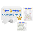 Star Babies - Changing Mats 300pcs, Bibs 300pcs and Scented Bag 15pcs with Refill - White