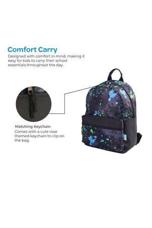 MOON  3 in 1 Kids Backpack  Set   - (17-Inch) Premium Kids School Bag with Lunch Bag & Pencil Case-Black