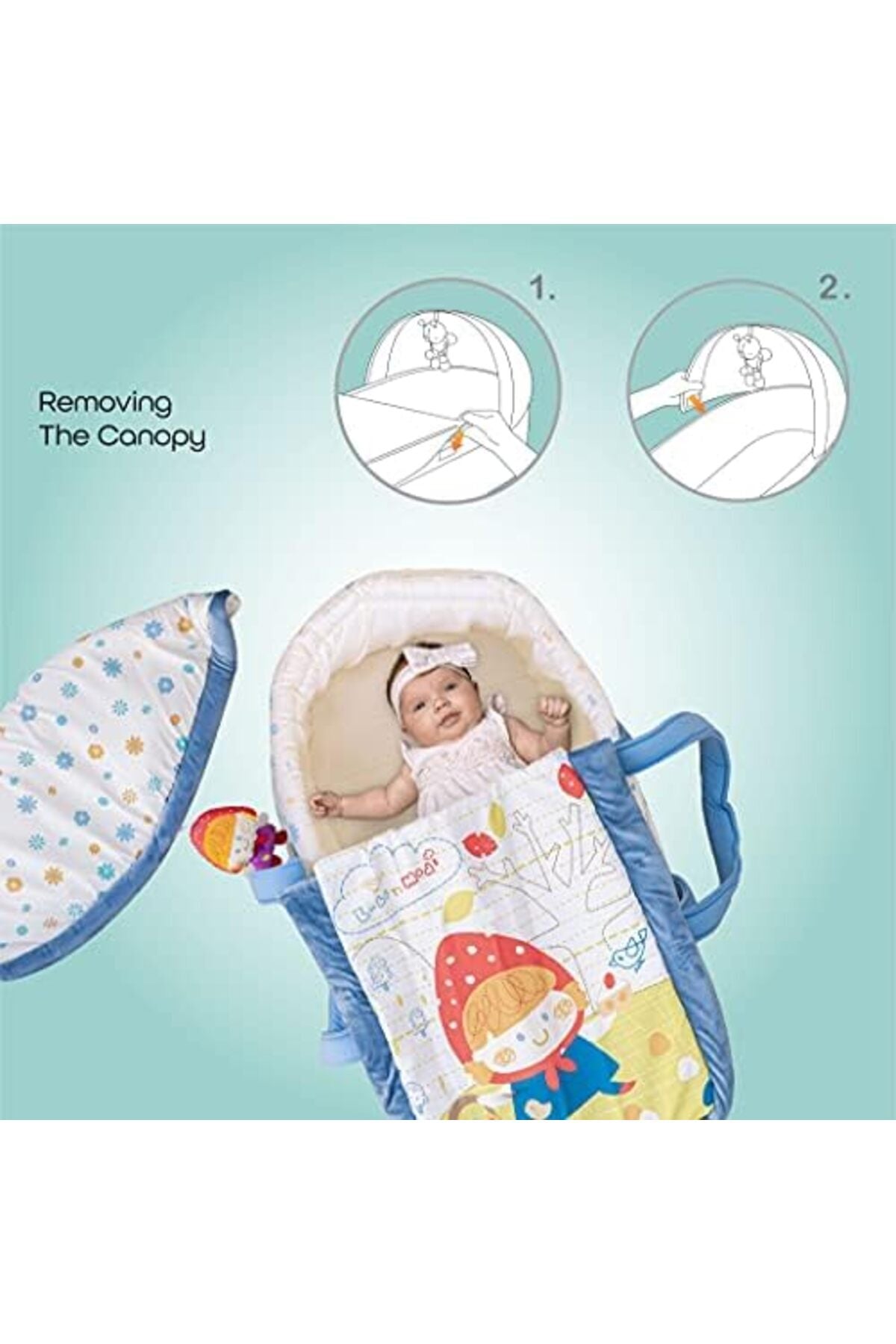 MOON Moses Basket - Pink