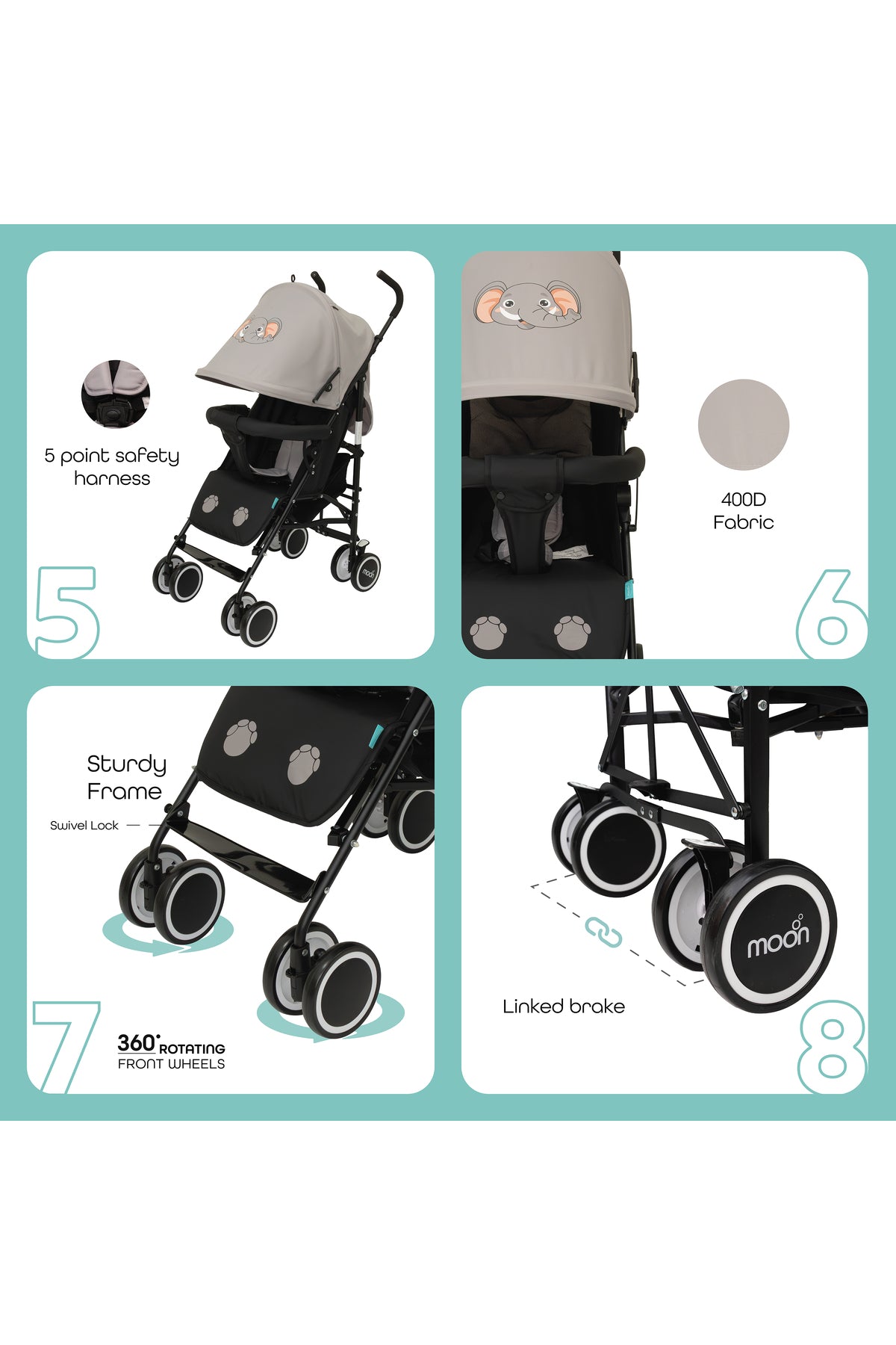 MOON Safari - Stroller Character - Elephant