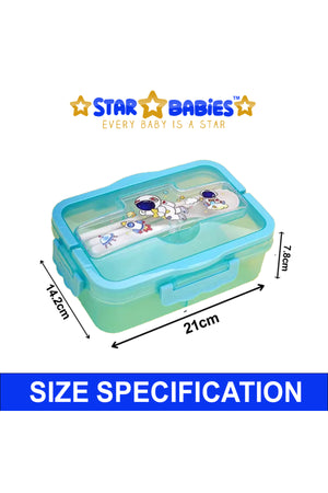 Star Babies - Lunch Box With 4 Compartment - Blue
