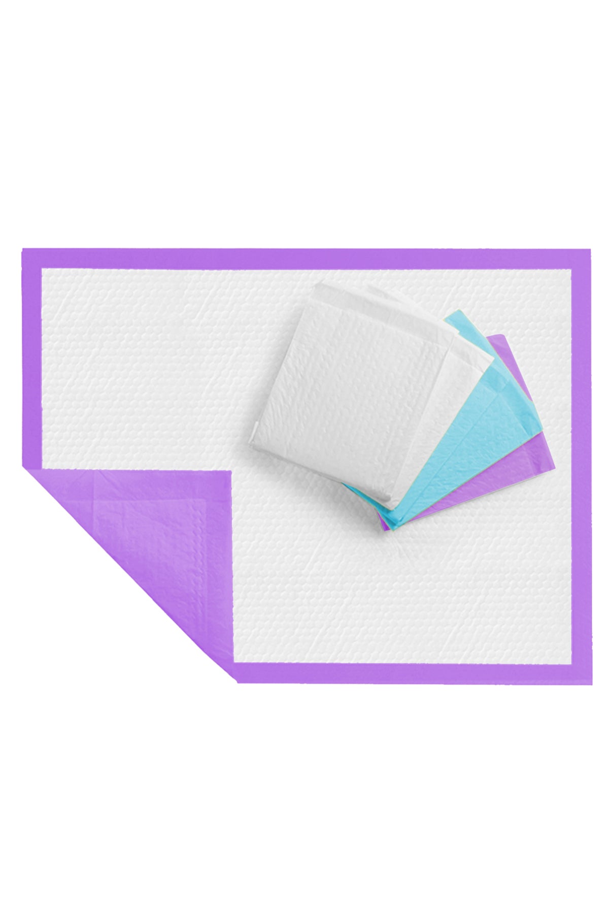 Star Babies Disposable Changing Mat Assorted Color (50pcs Lavender  50pcs Yellow  50pcs White)  - Pack of 150