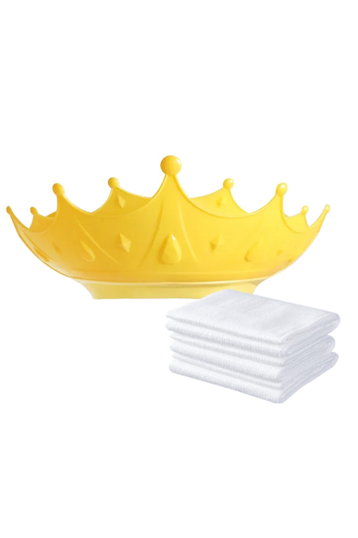 Star Babies - Kids Crown Shower Cap & Disposable Towel 3pcs - Yellow