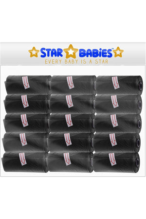 Star Babies Scented Bag Black Pack of 15 (225 Bags)