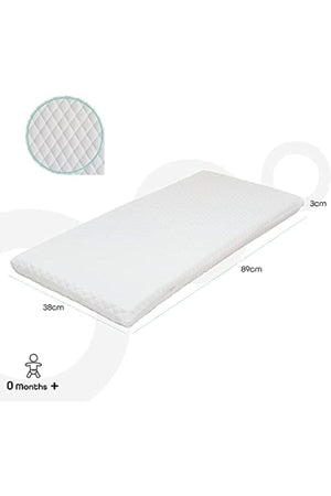MOON  Baby quilted crib mattress - 0m+, White