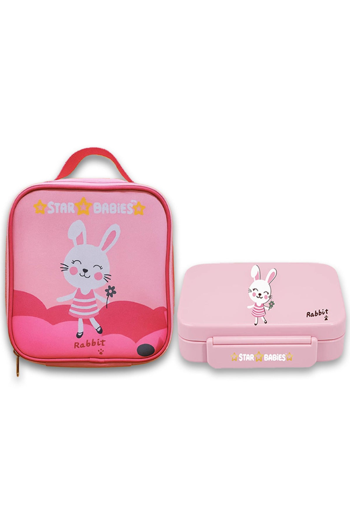 Star Babies - 5C - Pink Rabbit Bento Lunchbox - Insulated Lunch Bag