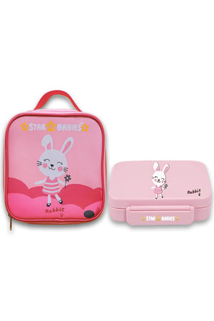 Star Babies - 5C - Pink Rabbit Bento Lunchbox - Insulated Lunch Bag