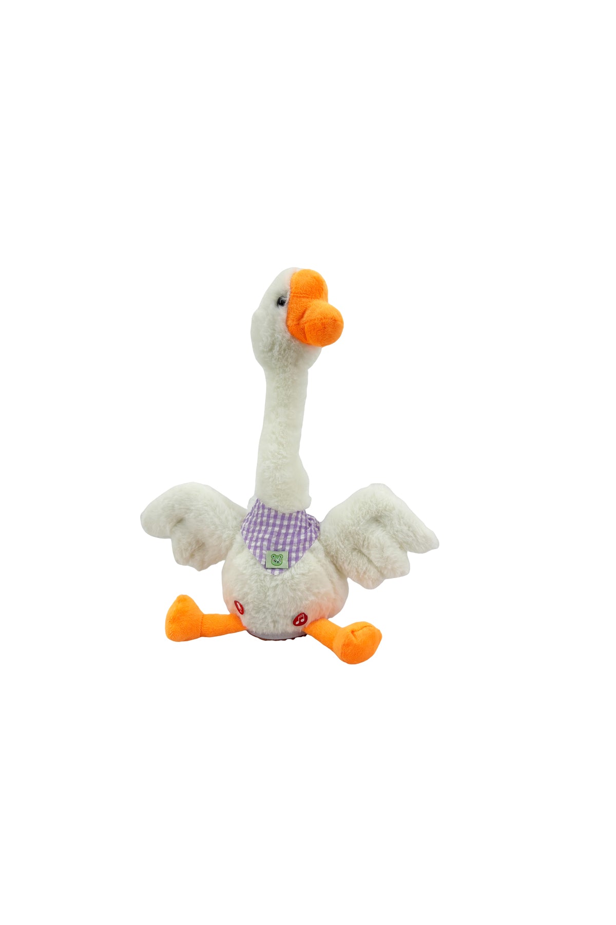 Galaxy Pinky Toy Musical Swing White Goose for Kids, Ring Toss Interactive Plush Goose with Light and Music, Dancing Recording Animal Toy for Toddlers Boys and Girls