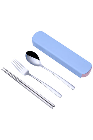Star Babies - Spoon, Fork & Chopsticks Set - Blue