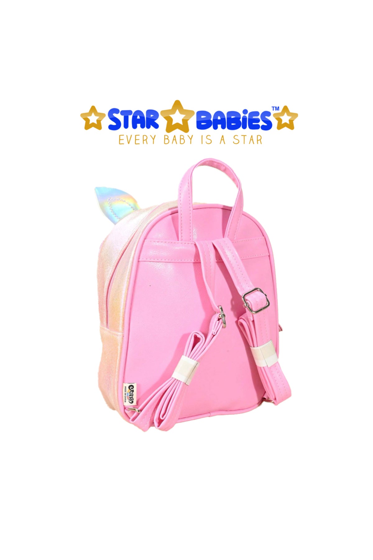 Star Babies - Unicorn School Backpack - Silver & Pink