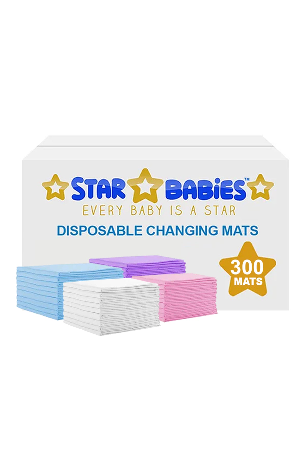 Star Babies - Disposable Changing Mats - Color May Vary - 300 Pcs